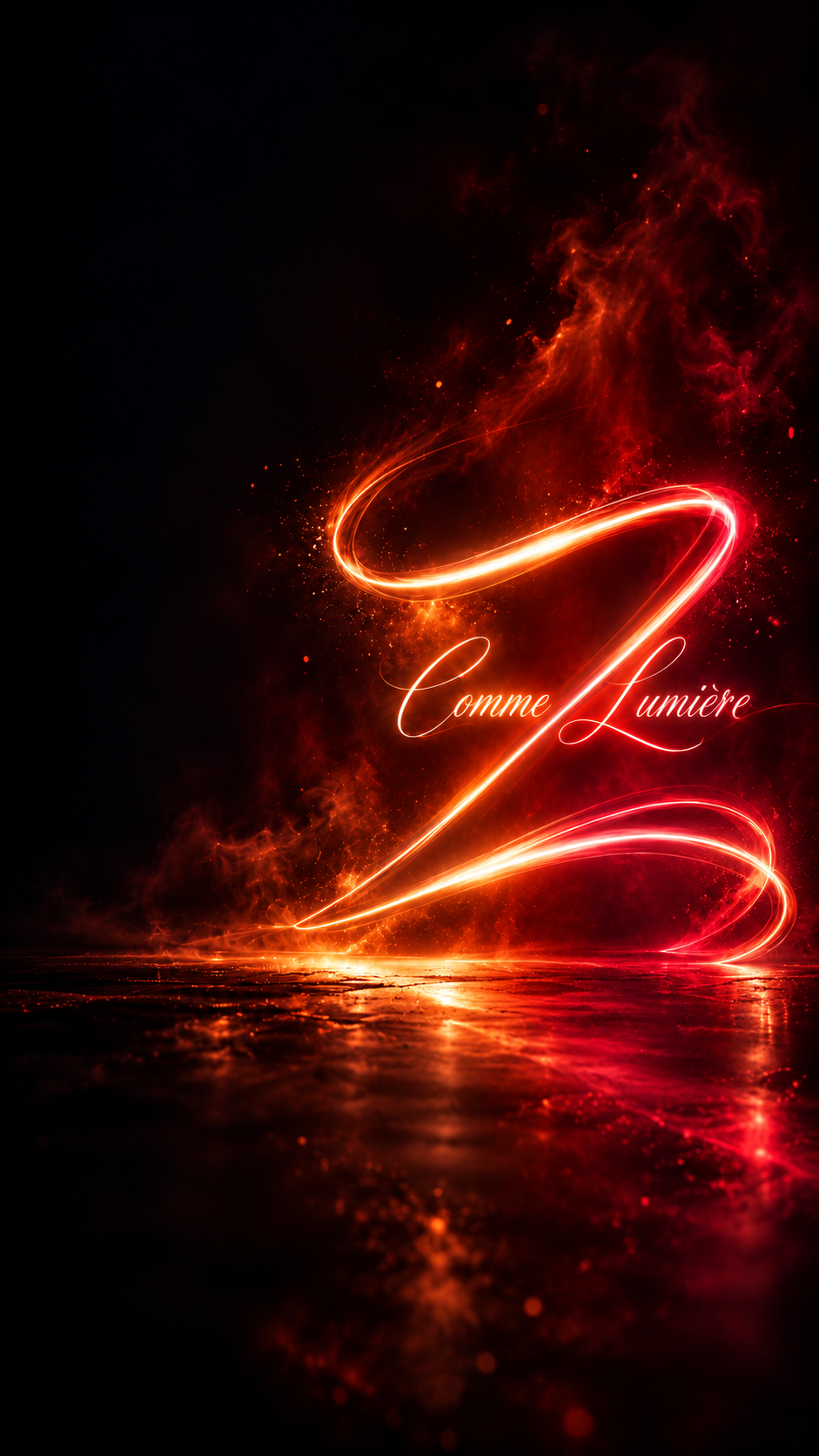 Un Z de lumière rouge et ambrée, signé Comme Lumière